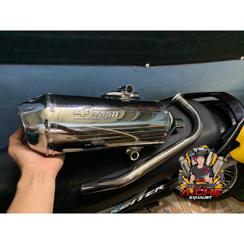 Pô 4Road Vario Click Xi Ngắn Chế Được Các Dòng Xe AB Vision Mio Novo Luvias