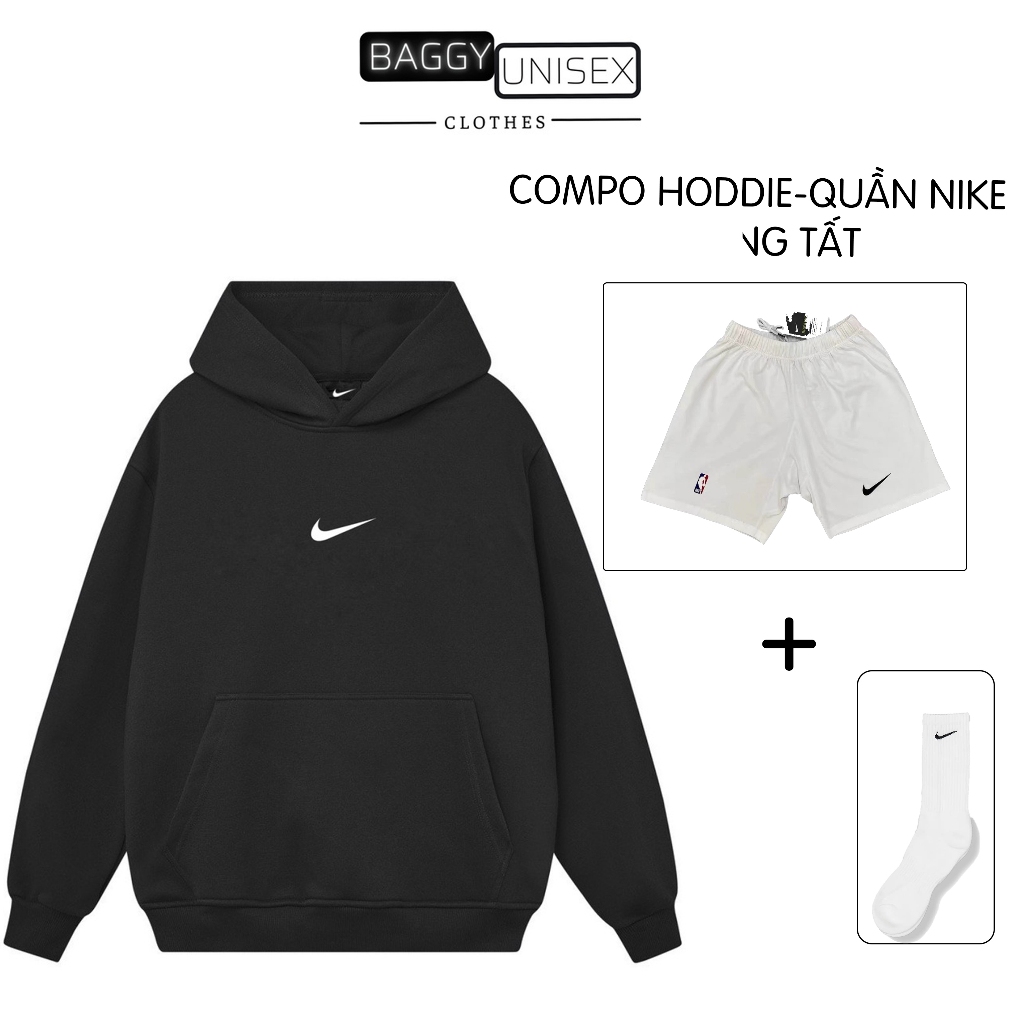 Compo Áo hoodie+Quần TẶNG Tất thêu dày dặn khoác nỉ nam nữ unisex hoodie thời trang thể thao