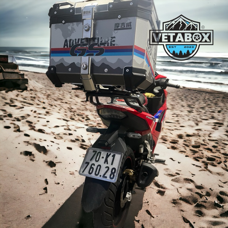 Thùng Nhôm Xe Máy 36L 45L Chính Hãng Phong cách ADV do Vetabox Phân Phối