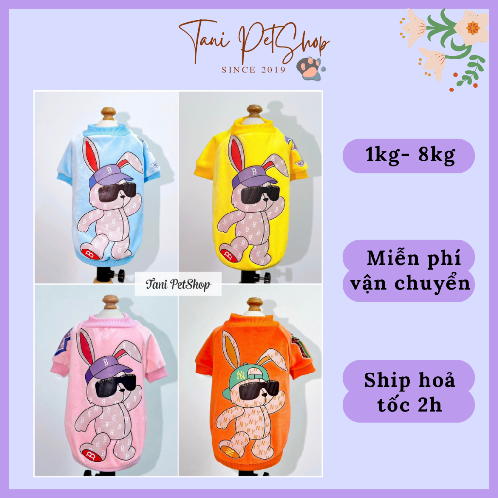 Áo Thun MLB Bear 2023 Cho Chó Mèo - Áo Giữ Ấm Cho Chó Mèo Mùa Đông Tanipetshop