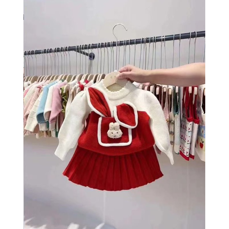 Váy len Quảng Châu cao cấp cho bé gái