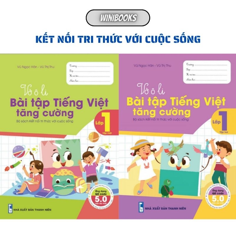 Sách -  - Kết Nối Tri Thức - Vở ô li Bài Tập Tiếng Việt Tăng Cường Lớp 1