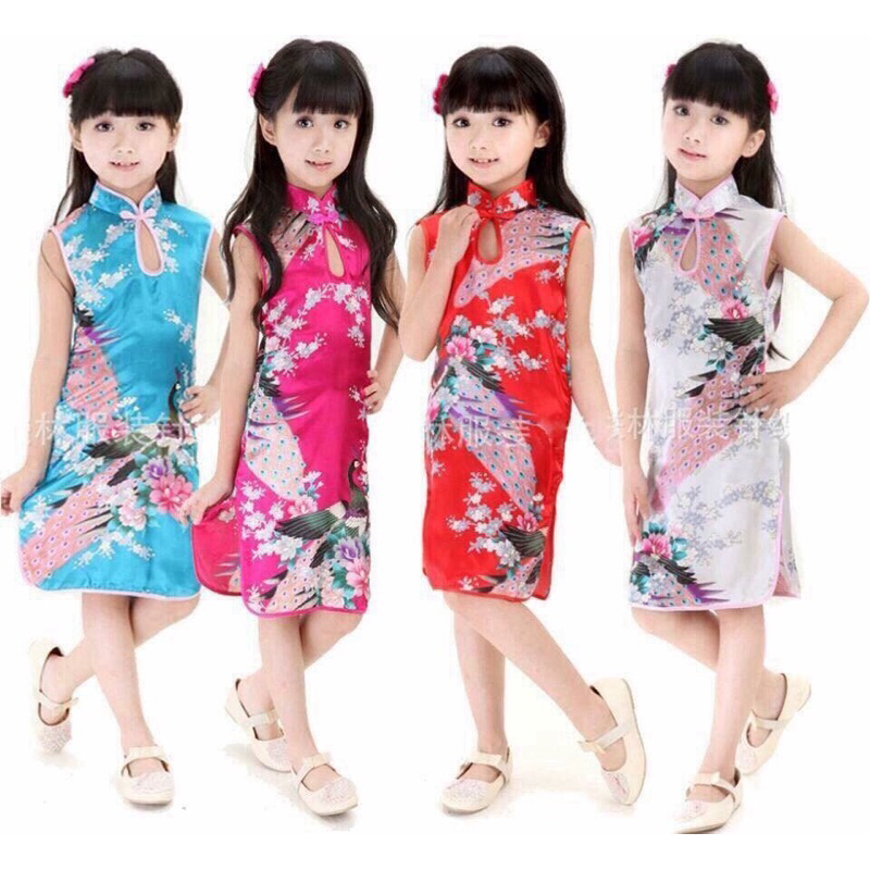 Sườn xám cho bé gái-giao màu ngẫu nhiên