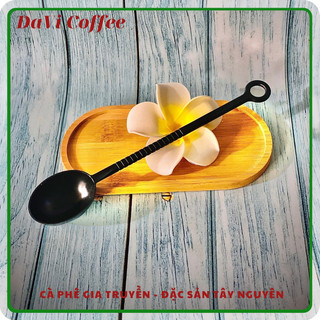 Davi coffee thìa nhựa nâu đong cà phê, muỗng định lượng cà phê bột, thìa định lượng tiện lợi dụng cụ pha cà phê tiện lợi
