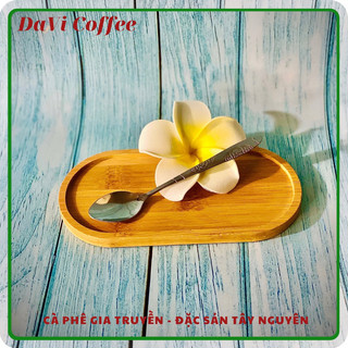 Davi coffee thìa hoa ngắn uống cà phê, thìa cà phê sang trọng, muỗng inox hoạ tiết hoa khuấy cà phê đẹp, thìa cà phê