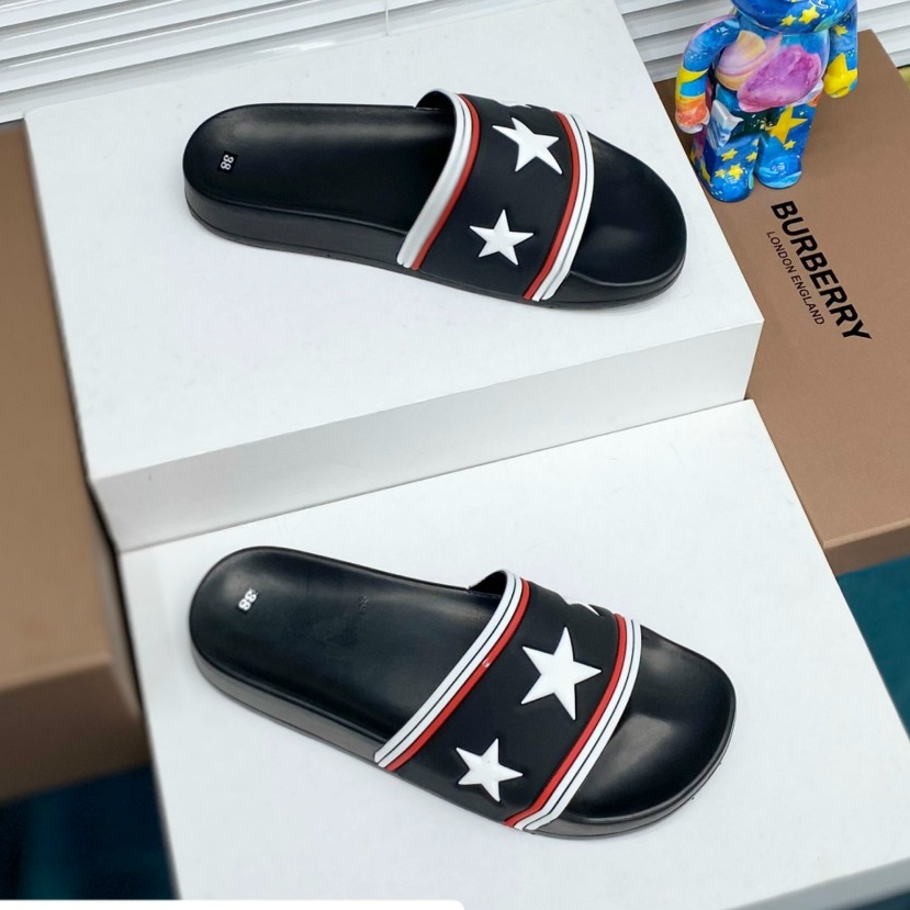 Dép quai ngang nam nữ In hình ngôi sao trắng trên quai Chất Liệu cao su non cao cấp mang cảm giác êm ái khi mang