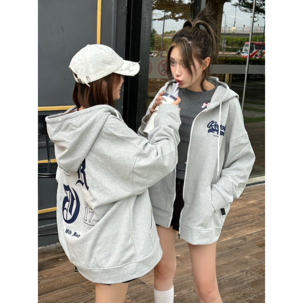 ÁO HOODIE ZIP CHẤT LIỆU NỈ BÔNG SIÊU DÀY 2017 MÀU XÁM SIÊU XINH