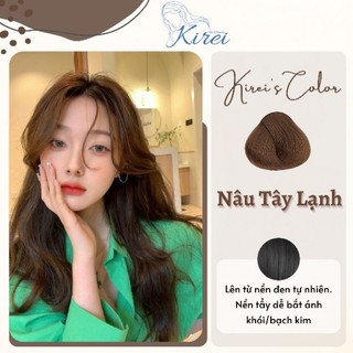 Thuốc nhuộm tóc màu nâu tây lạnh không cần tẩy tóc kirei hair, kireihair, kirei hair