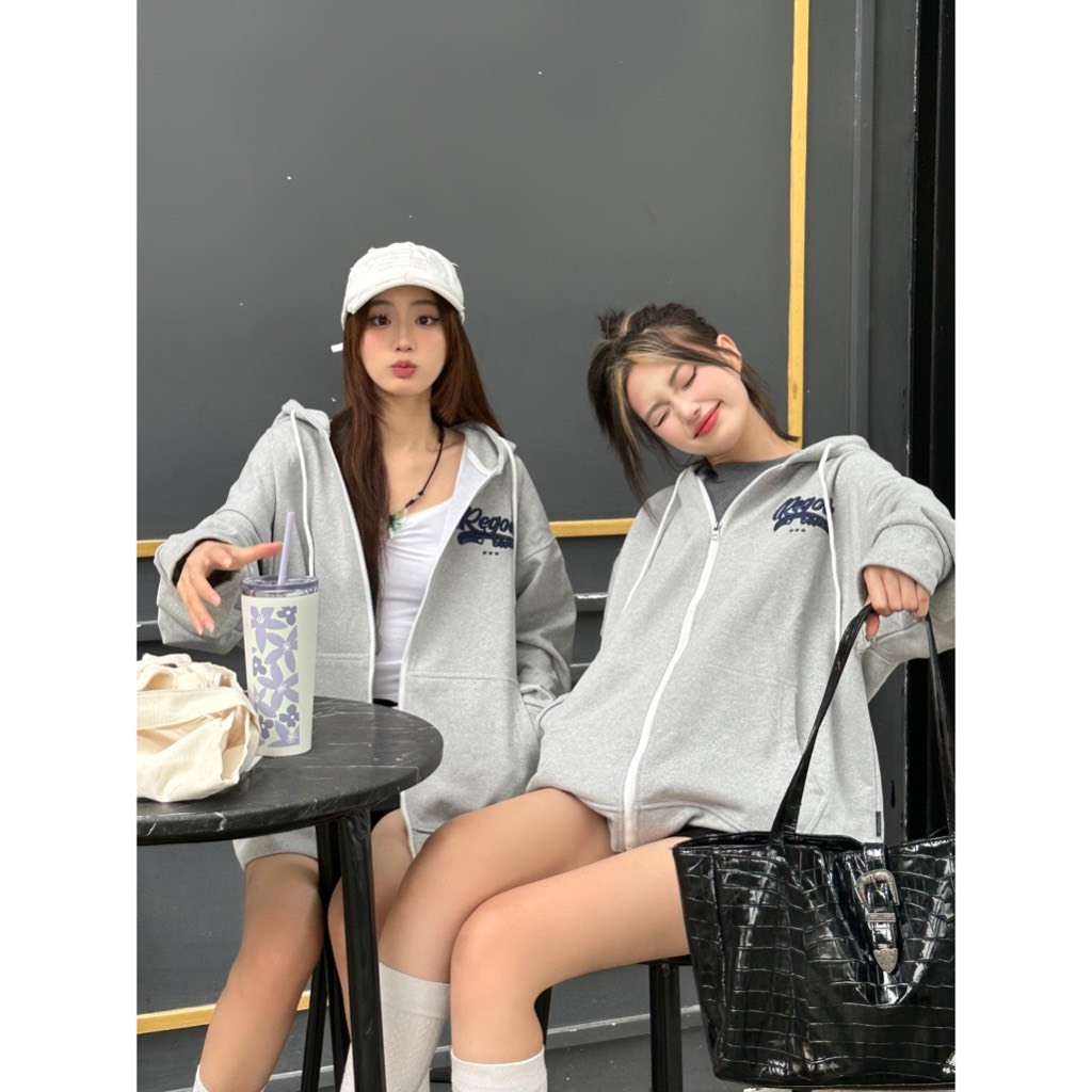 ÁO HOODIE ZIP CHẤT LIỆU NỈ BÔNG SIÊU DÀY 2017 MÀU XÁM SIÊU XINH
