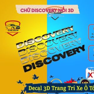 Chữ discovery nổi 3d trang trí xẻ hơi - decal 3d trang trí xe ô tô