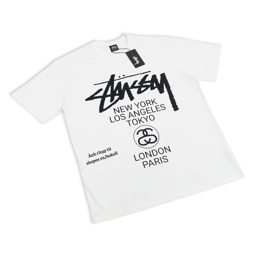 Áo thun stussy word nam nữ form rông vải cotton organ phong cách đường phố hottrend hang qc cao câp bestquality