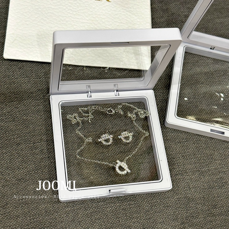 Vòng Cổ, Dây Chuyền, Khuyên tai Heermes đá zircon titan cao cấp không đen gỉ