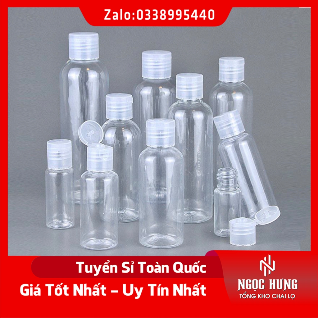 Chai Nhựa Nắp Bật 20ML/30ML/50ML/100ML/250ML Đựng Gel Rửa Tay - Chai Nhựa Pet - Chai Chiết Mỹ Phẩm - Dụng Cụ Làm Đẹp