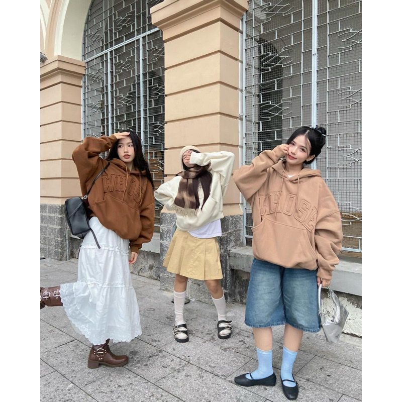 HOODIE BOXY - Áo hoodie thêu đắp vải Whose