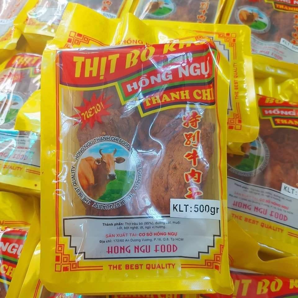 KHÔ BÒ GIÒN HỒNG NGỰ & KHÔ BÒ MỀM CỦ CHI 100% TỪ THỊT BÒ (250gr - 500gr)