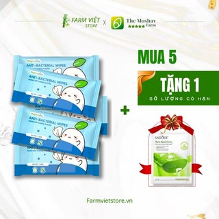 Khăn ướt mini Tẩy trang Kháng khuẩn Pharmacity | Farm Việt Store