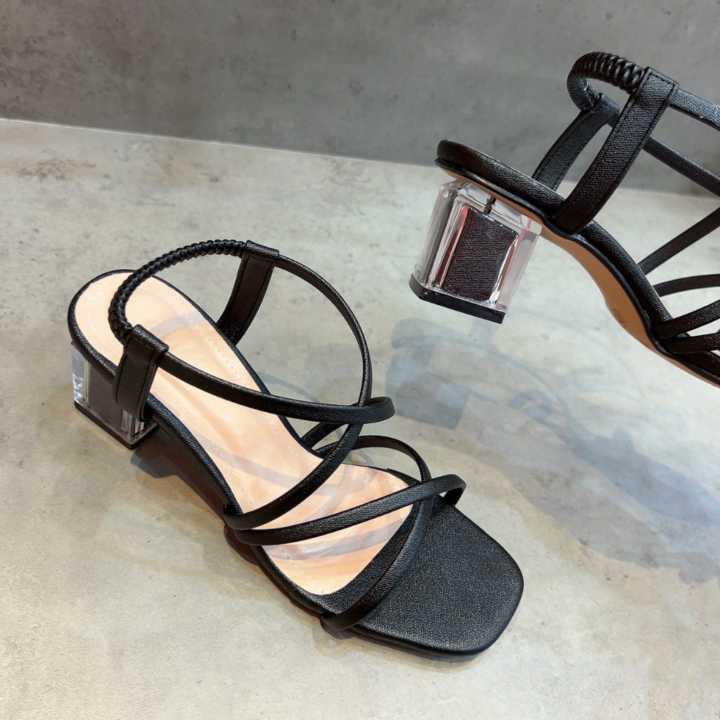 Giày Sandal cao gót Nữ 5cm và 7cm quai MẢNH Giày Bánh Bèo mã SandaldayXX