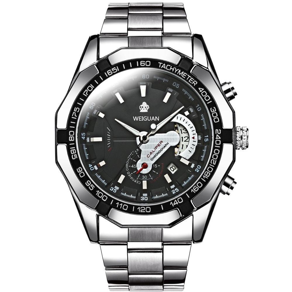Đồng Hồ Nam Weiguan Vỏ Thép Không Gỉ Chống Nước Cao Cấp | BigBuy360 - bigbuy360.vn