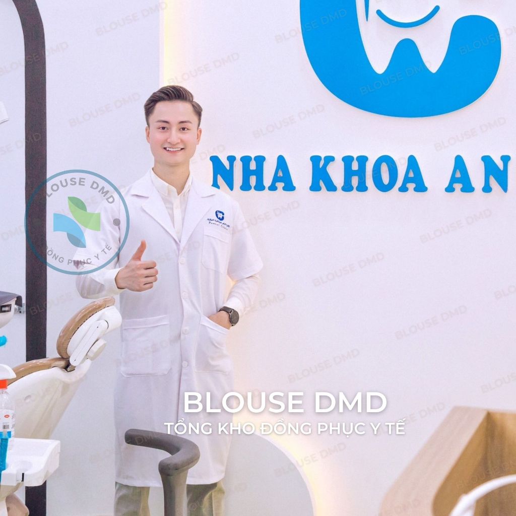 Áo Choàng Blouse Bác Sĩ CAO CẤP Nam Nữ form trẻ - sang trọng, Áo Vest Blu hàng đẹp cộc tay, dài tay