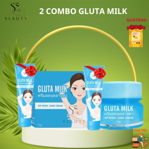CHE TÊN SP Combo Kem giảm thâm nách và hôi nách Gluta Milk,khử thâm các vùng mông, đầu gối , khuỷ tay