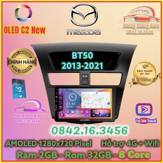 Màn hình Android OLED C2 New Theo Xe Mazda BT50 2014 - 2021, 9 inch kèm dưỡng canbus và jack nguồn zin