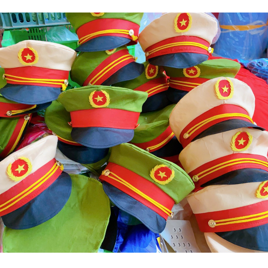 🍄 Lẻ Mũ Công An Cho Bé. Mũ Nón Cảnh Sát Giao Thông Trẻ Em