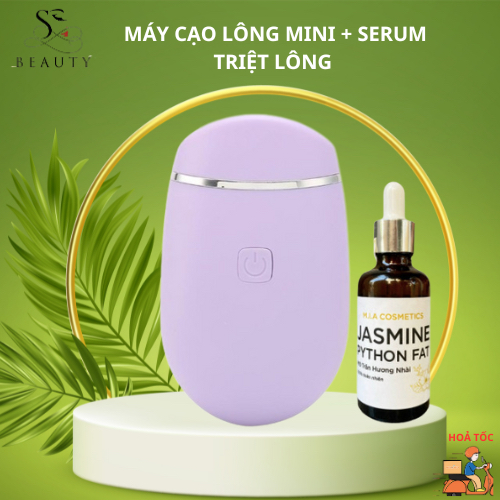 Máy cạo lông mini cầm tay và serum triệt lông  nách, tay, chân, body  bikini, máy cạo lông đa năng cho nam và nữ