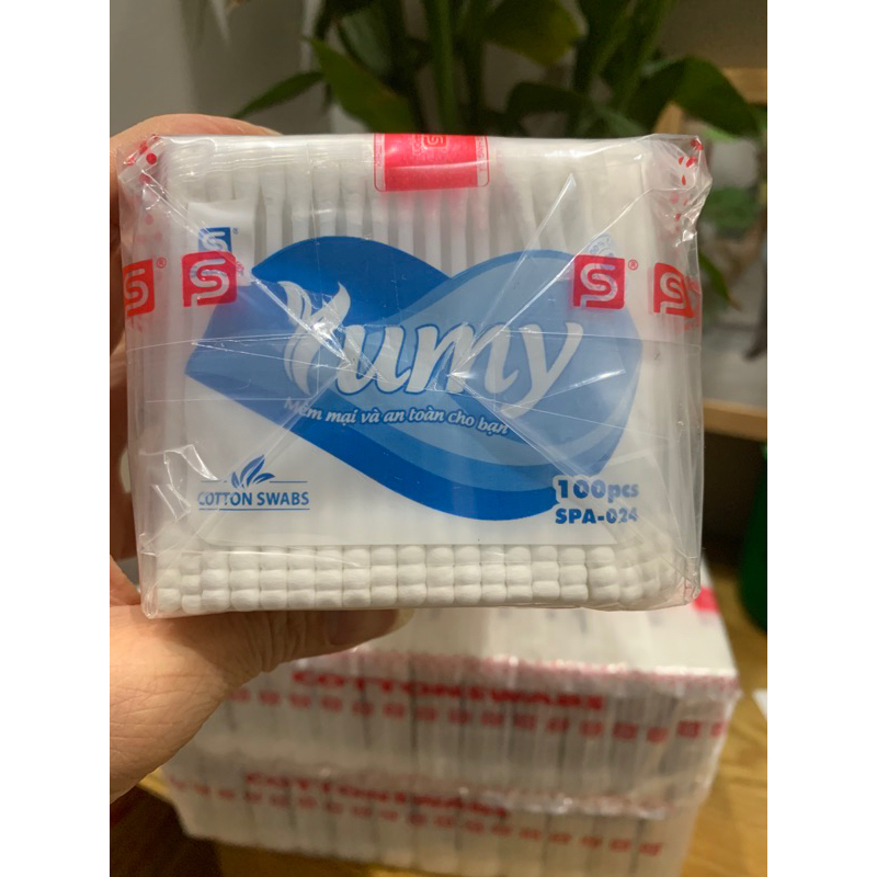 Bông tăm  gói 100 que tiện dụng
