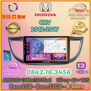 Màn hình Android OLED C2 New Theo Xe HONDA CRV 2012 - 2017, 9 inch + 10 inch kèm dưỡng và canbus + jack zin theo xe