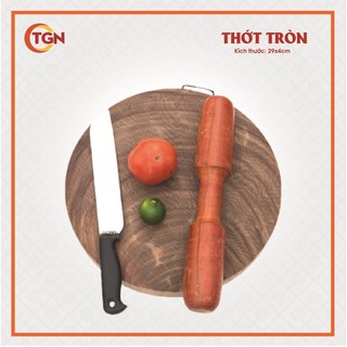 Thớt gỗ nghiến đường kính 29cm dày 4cm, Thớt nghiến tây bắc không tâm, không lên mùn, không nứt nẻ, Thớt tròn