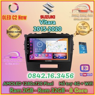 Màn hình Android OLED C2 New theo xe Suzuki Vitara 2015 - 2020 , 9 inch Kèm dưỡng và jack nguồn zin theo xe