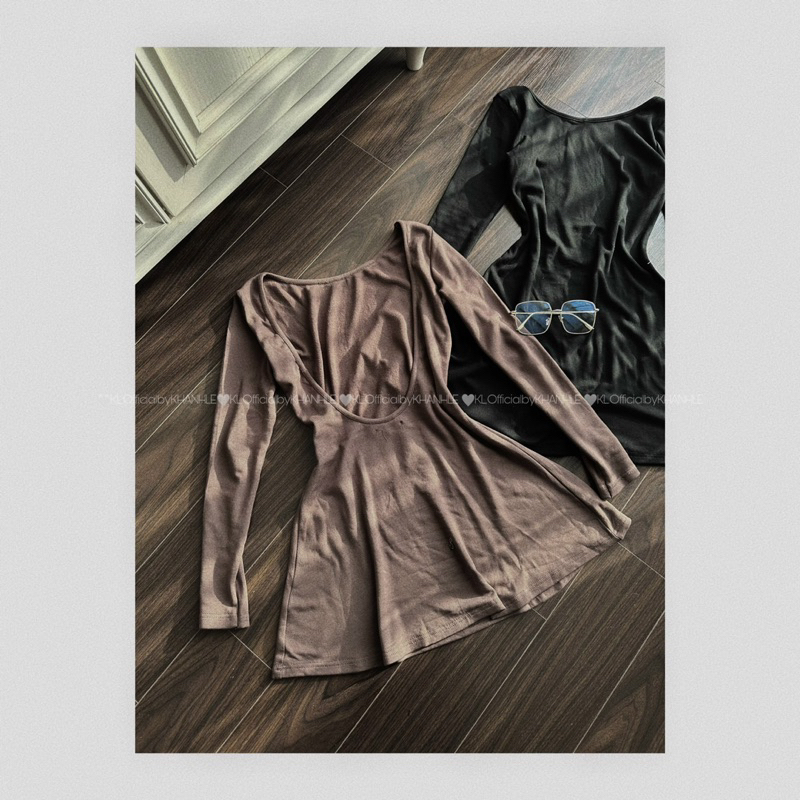 Váy Body Dài Tay Khoét Eo Khánh Lê