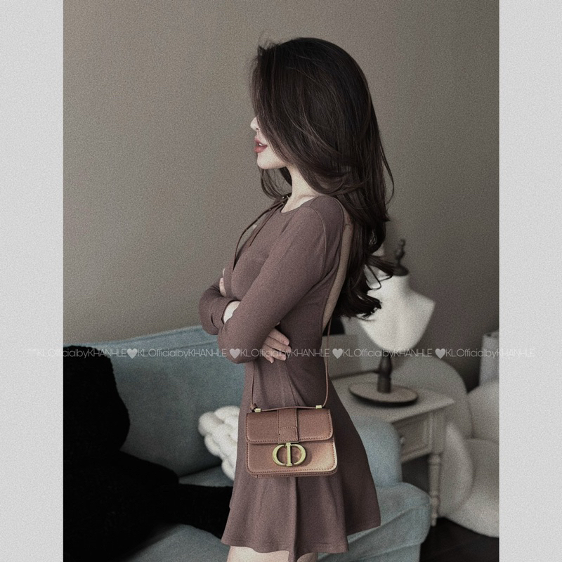 Váy Body Dài Tay Khoét Eo Khánh Lê