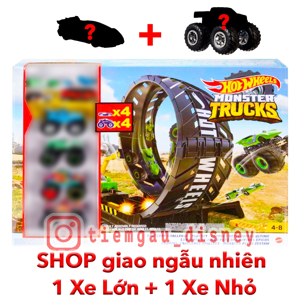Đồ Chơi HOT WHEELS Thử thách vòng lặp sử thi xe tải quái vật - Hot Wheels Monster Truck Epic Loop Challenge