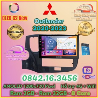 Màn hình Android OLED C2 New Theo Xe Outlander 2020 - 2023, 10 inch kèm dưỡng và jack nguồn theo xe