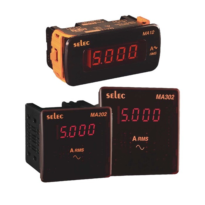 Đồng hồ đo điện áp Selec MA12,MA202,MA302, đồng hồ tủ điện Selec,đồng hồ volt hiển thị số, đồng hồ vôn đo điện áp,đồng