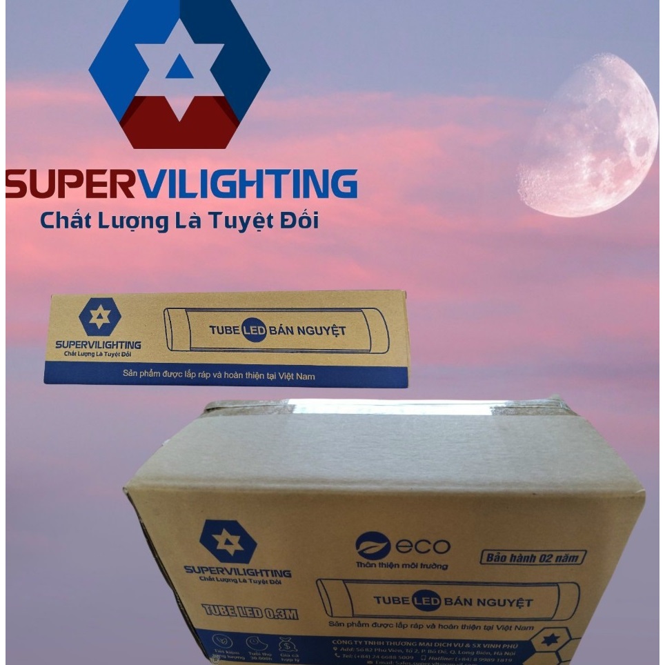 Bóng đèn led tuýp SuperVilighting, MS BN30-60-120 ánh sáng trắng, bóng điện, bóng đèn tiết kiệm điện