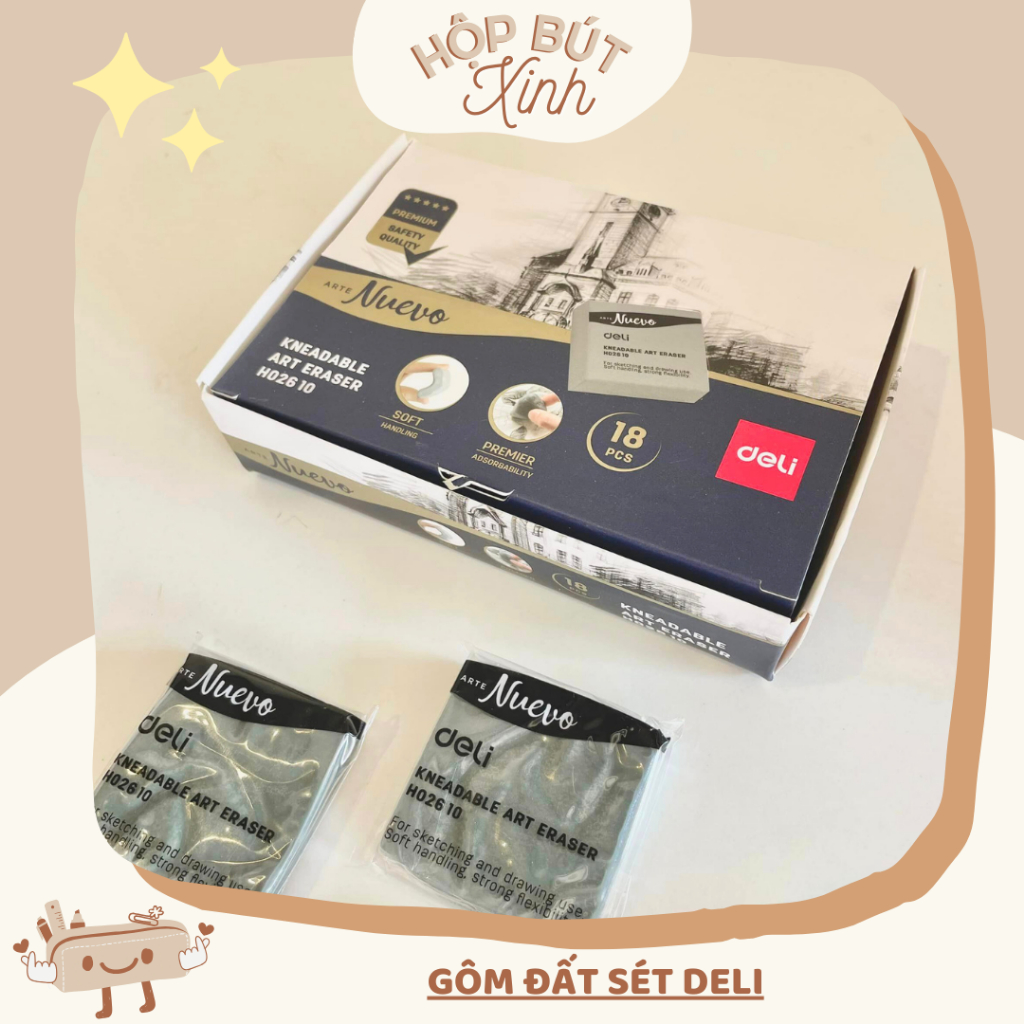 GÔM ĐẤT SÉT DELI DÙNG VẼ MỸ THUẬT
