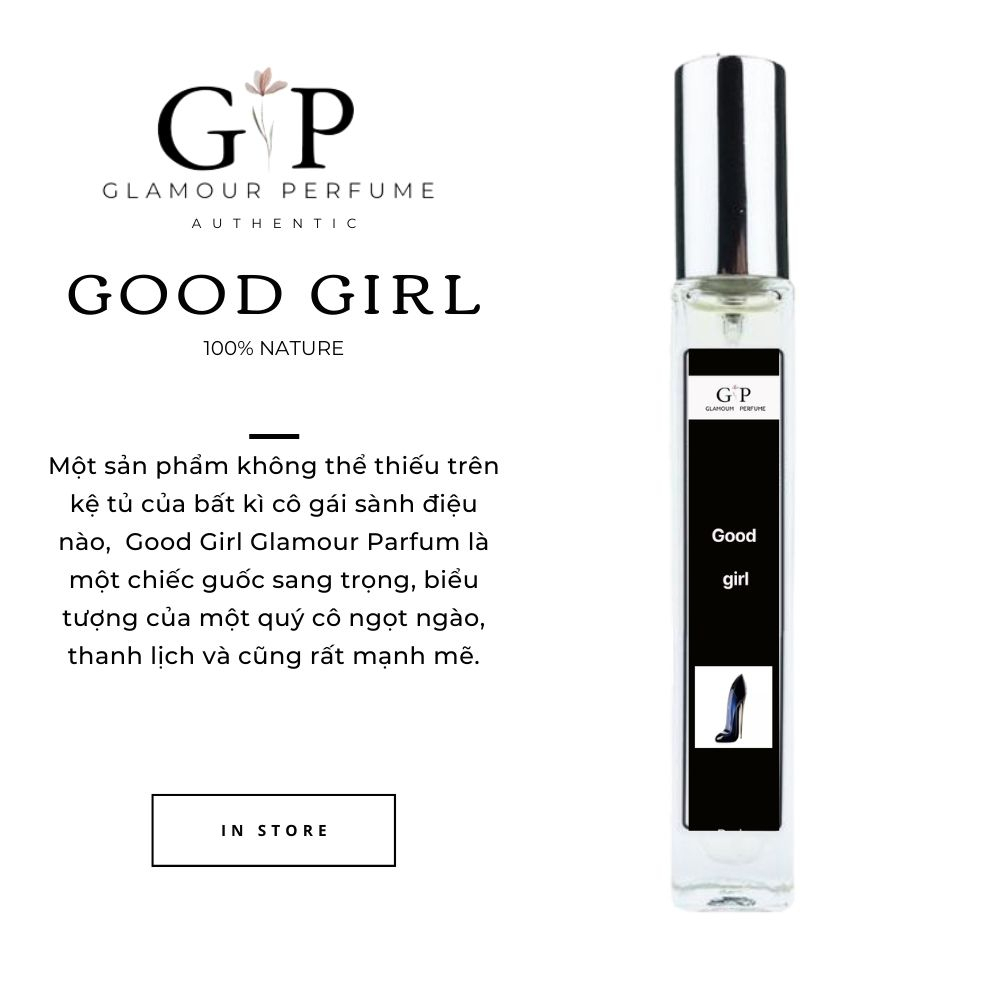 Nước hoa nữ 10ml Glamour Perfume Good Girl Gợi cảm, Huyền bí, Ngọt ngào
