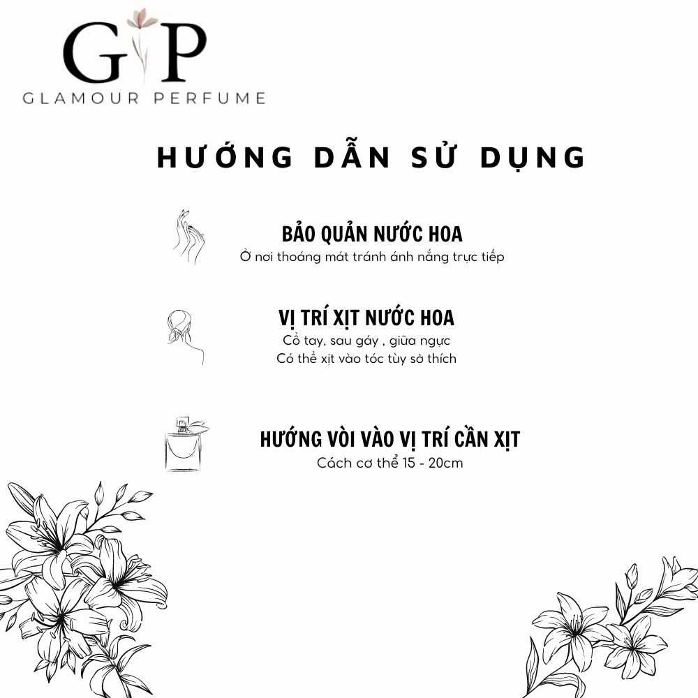 Nước hoa nữ 10ml Glamour Perfume Good Girl Gợi cảm, Huyền bí, Ngọt ngào