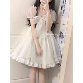 [SẴN TRẮNG CÓ BIGSIZE] Đầm Nơ Ulzzang Dáng Xoè Cực Xinh - Kèm ảnh thật