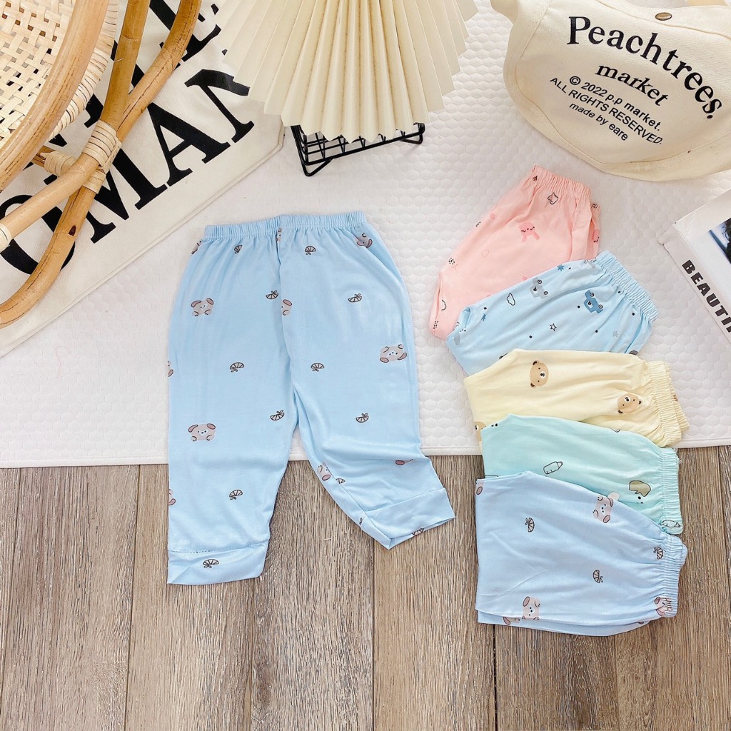 Quần dài thun lạnh cho bé trai bé gái họa tiết đáng yêu QD3