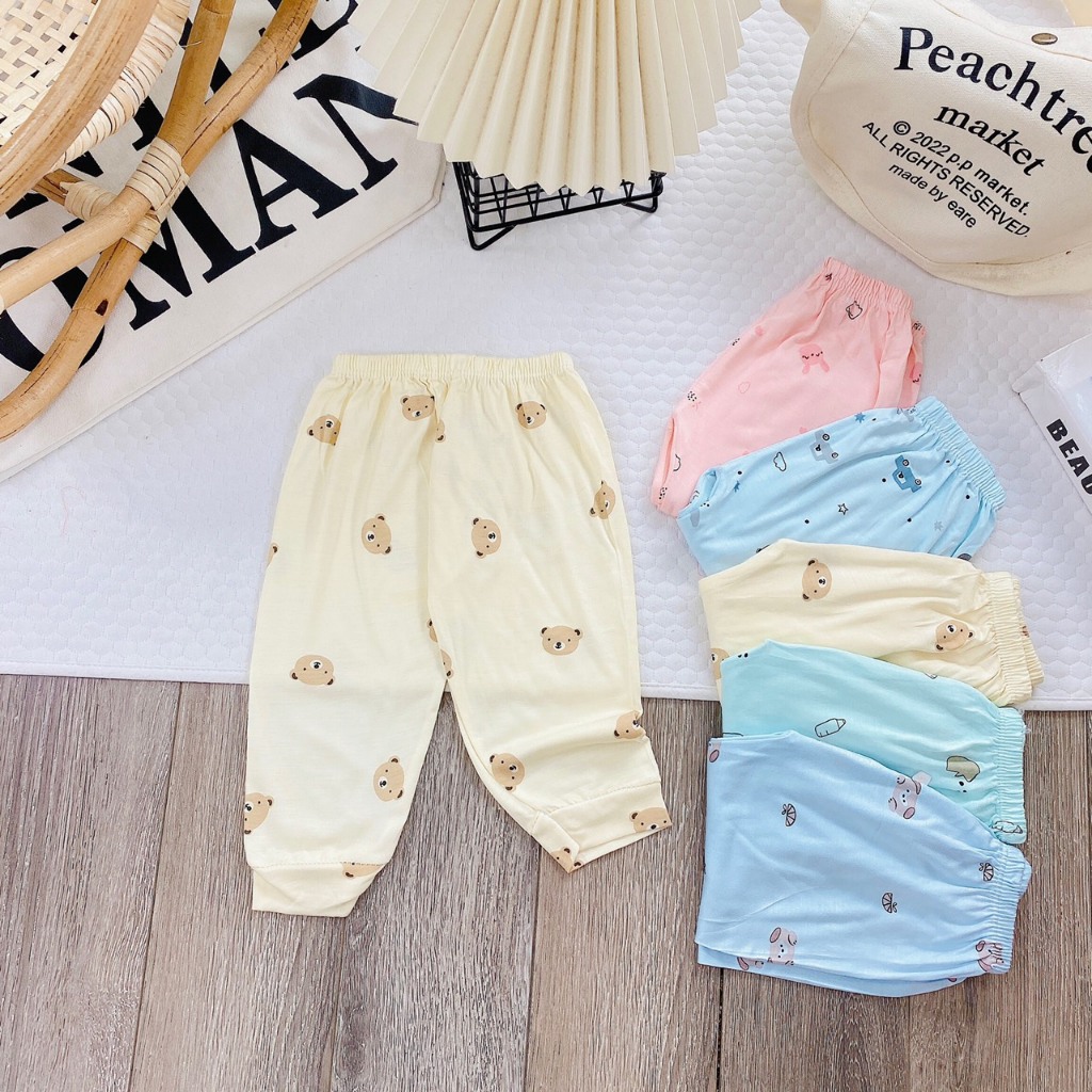 Quần dài thun lạnh cho bé trai bé gái họa tiết đáng yêu QD3