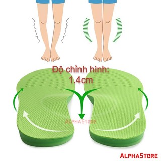 Cặp Lót Giày Chỉnh Hình Bàn Chân Phẳng Chất Liệu PU - Vòm 1.4cm - Lót Giầy Y Khoa Orthopedic Hỗ Trợ Chỉnh Chân Bẹt