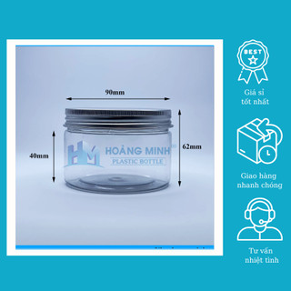Combo 10 Hũ Nhựa Hộp Nhựa PET 250ml Nắp Nhôm Giá (Sỉ) Xuất Xưởng