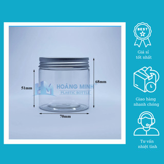 Combo 10 Hũ Nhựa Hộp Nhựa PET 200ml Nắp Nhôm Giá (Sỉ) Xuất Xưởng Nắp Chặn Miệng Hũ