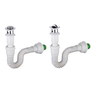 Bộ xả lavabo cao cấp nhấn | lật Inox ống lò xo linh hoạt XLV05M