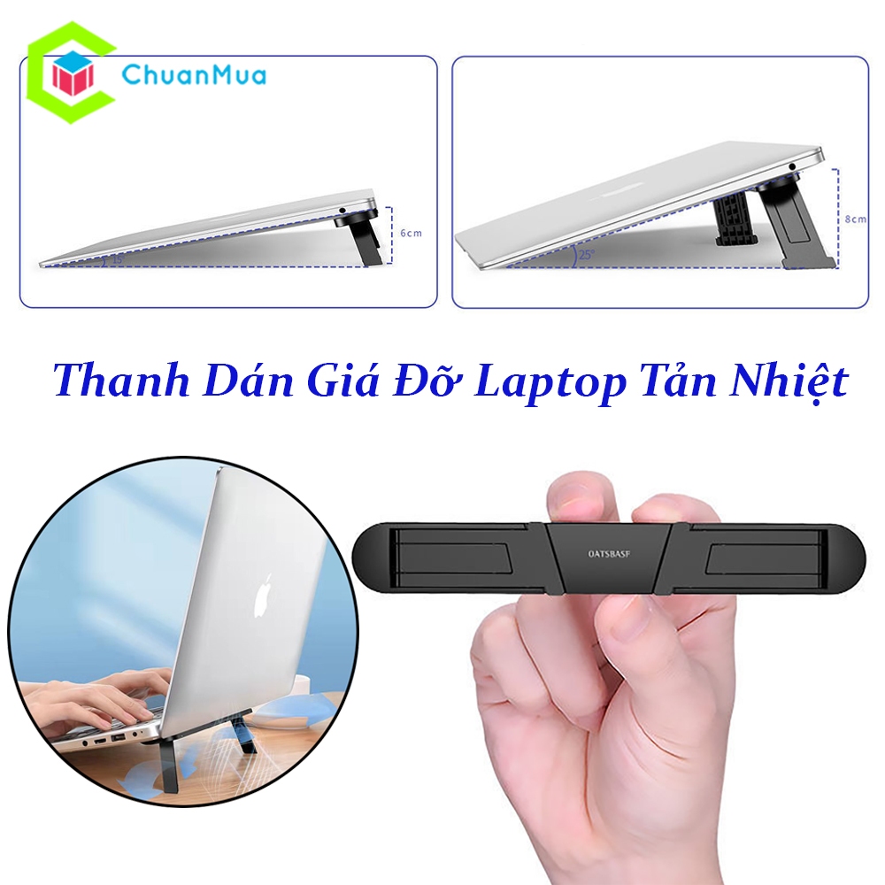 Giá Đỡ Thanh Dán Kê Laptop, Bàn Phím, Đế Tản Nhiệt Tiện Lợi ( Chịu Lực Chống Trượt Nhỏ Gọn Tiện Dụng Công Thái Học )