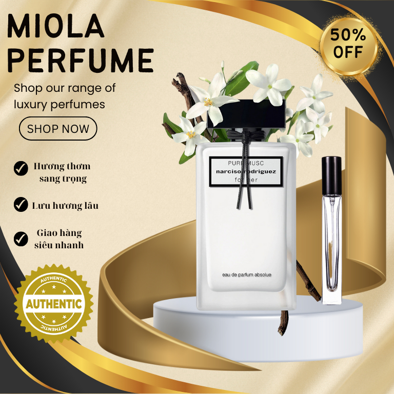Nước hoa Nữ Nar Trắng Narciso Rodriguez For Her Pure Musc | MIOLA PERFUME