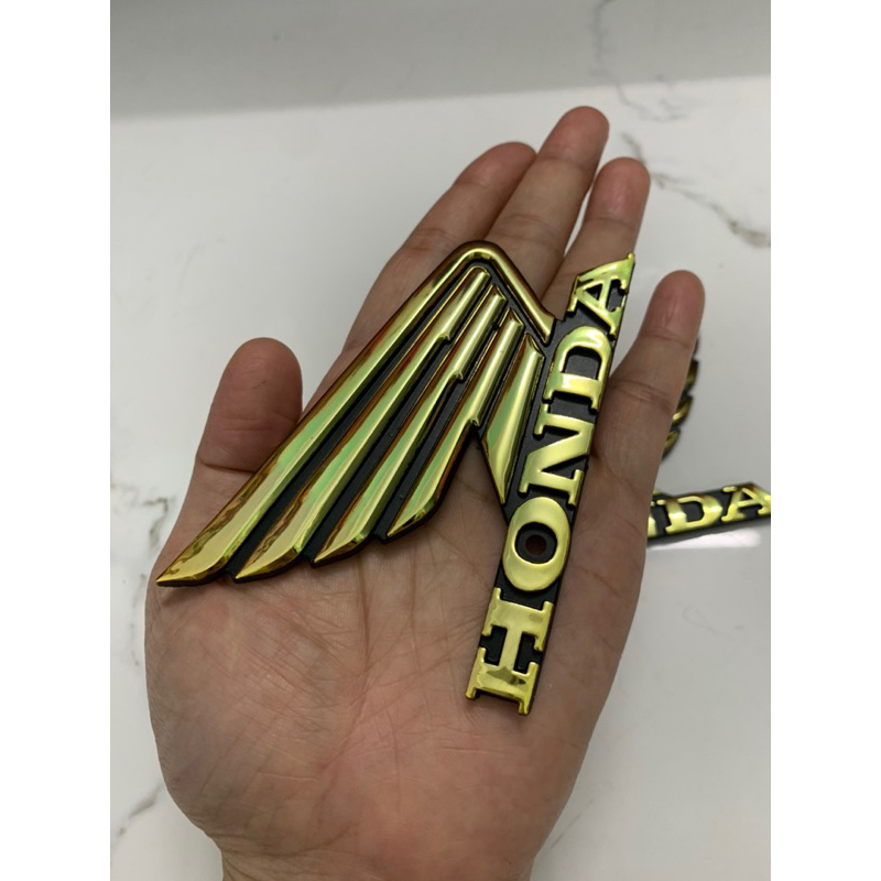 Bộ lô gô cánh chim honda mạ vàng hàng nhập Thái Lan dành trang trí cho tất cả các dòng xe honda